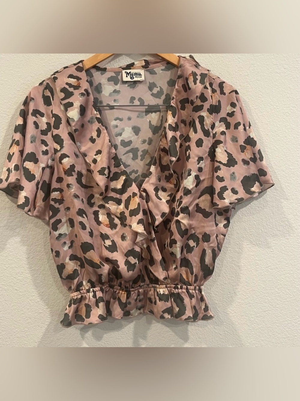 Show Me Your Mumu Leopard Top  “Adrina”- size Medium
